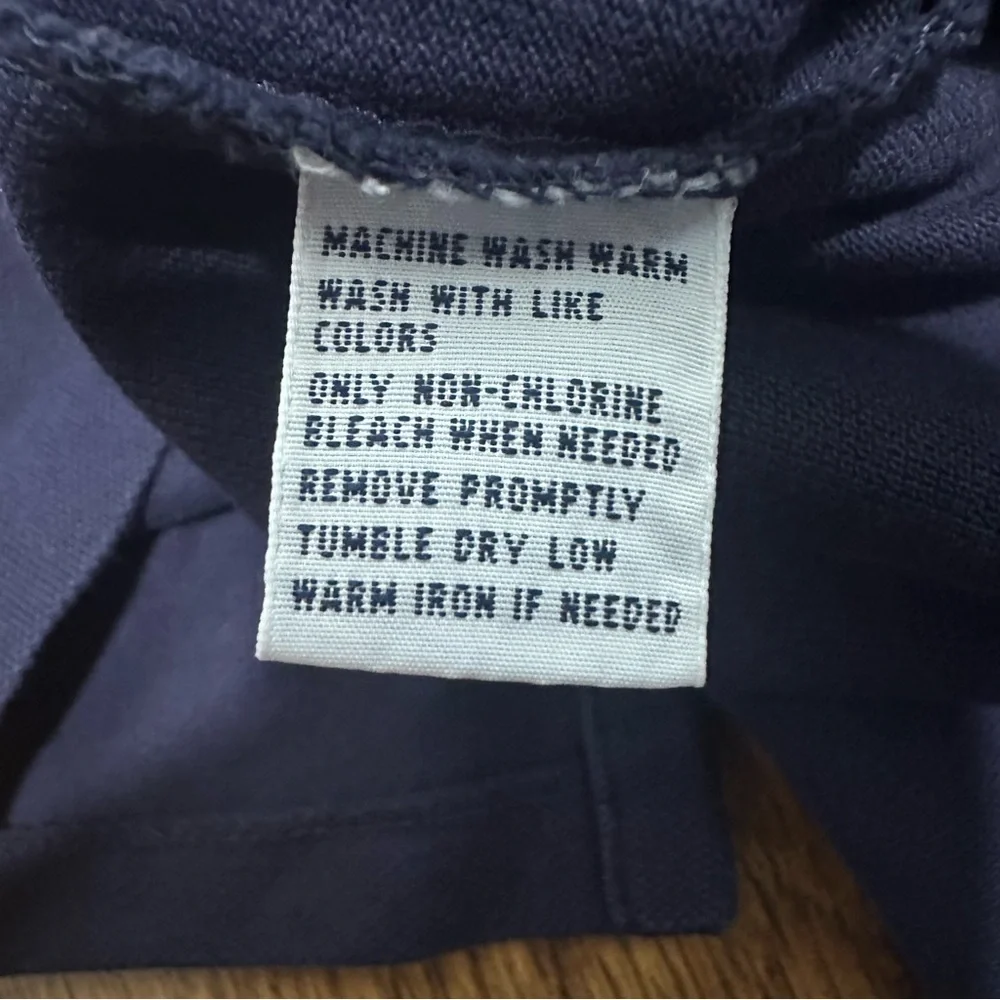Ralph Lauren Navy Blue Big Pony Polo White Logo shirt size medium custom fit